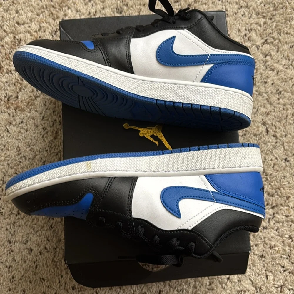 Nike Air Jordan 1 Low Black Royal Blue Men’s 6.5 Sneakers w/ Box